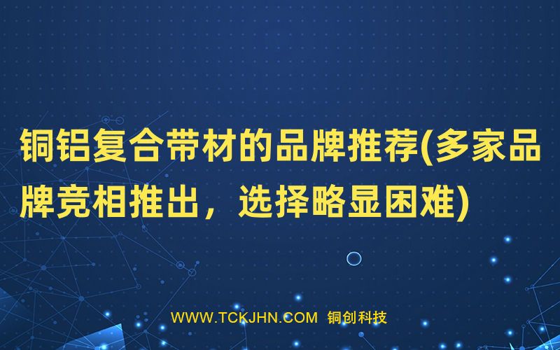 銅鋁復合帶材的品牌推薦(多家品牌競相推出，選擇略顯